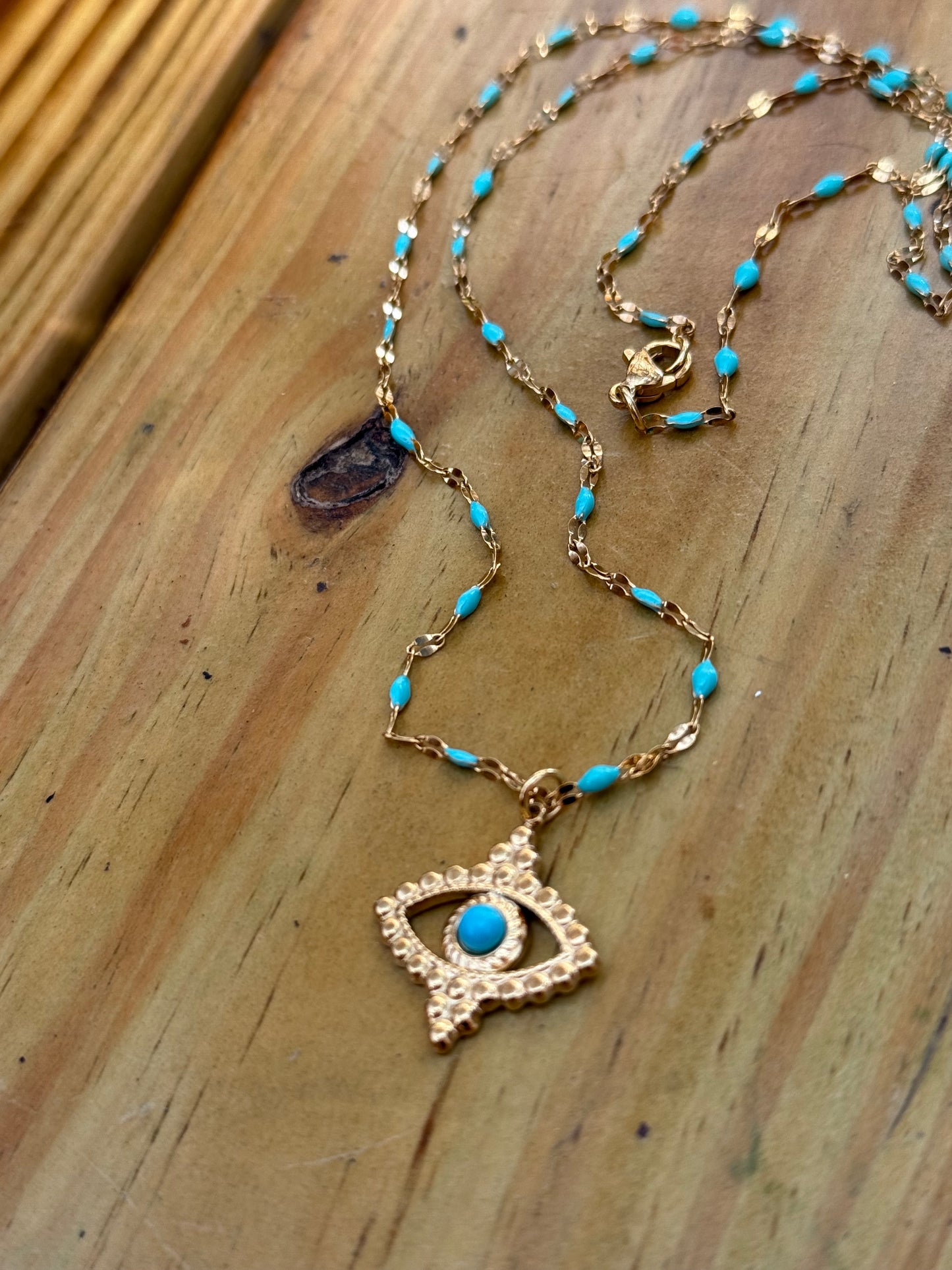COLOR LUCKY EYE NECKLACE
