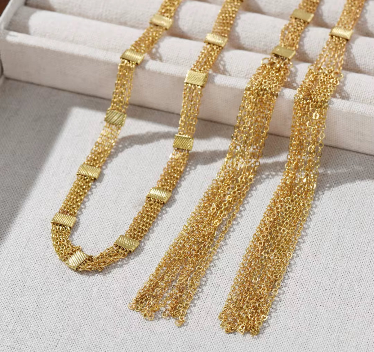 LONG BELT WRAP NECKLACE