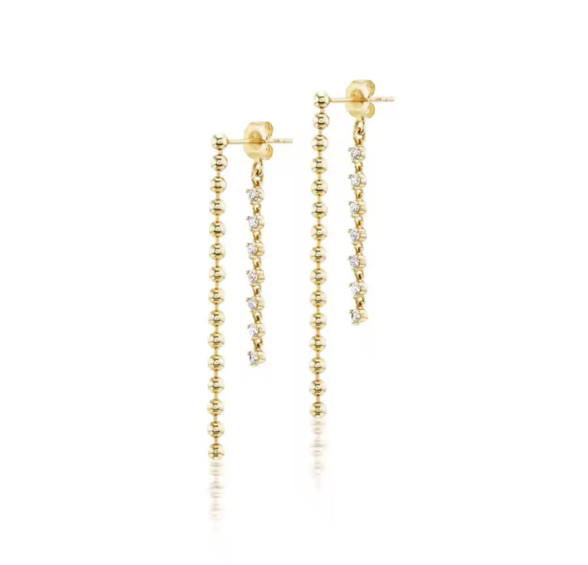 BALL CHAIN EARRINGS