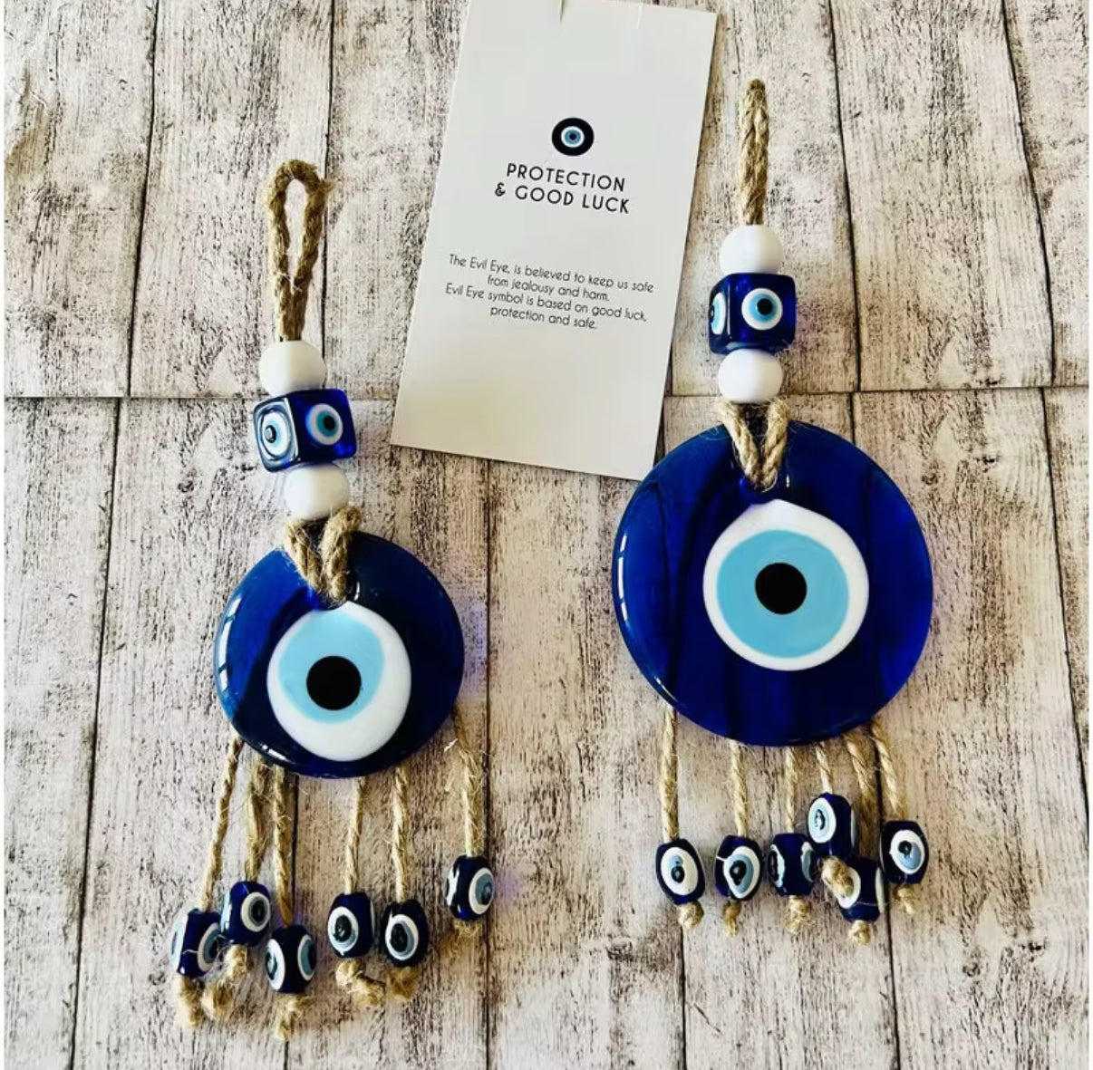 EVIL EYE GLASS WALL HANGING