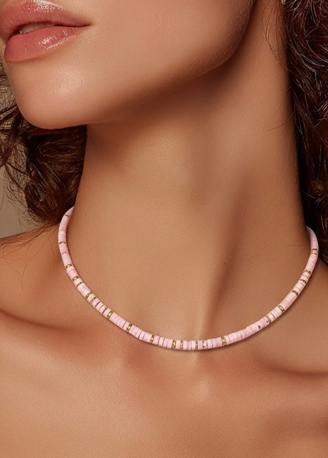 NATURAL STONE PINK NECKLACE