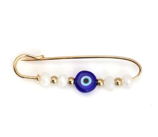 LUCKY EYE BEADED PIN