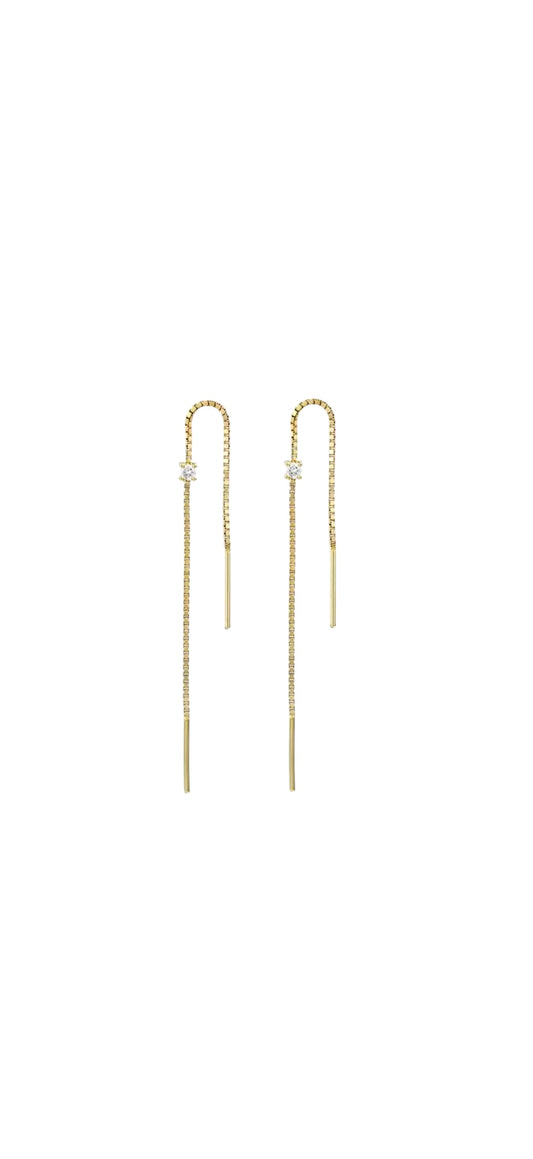 CHAIN CZ EARRINGS