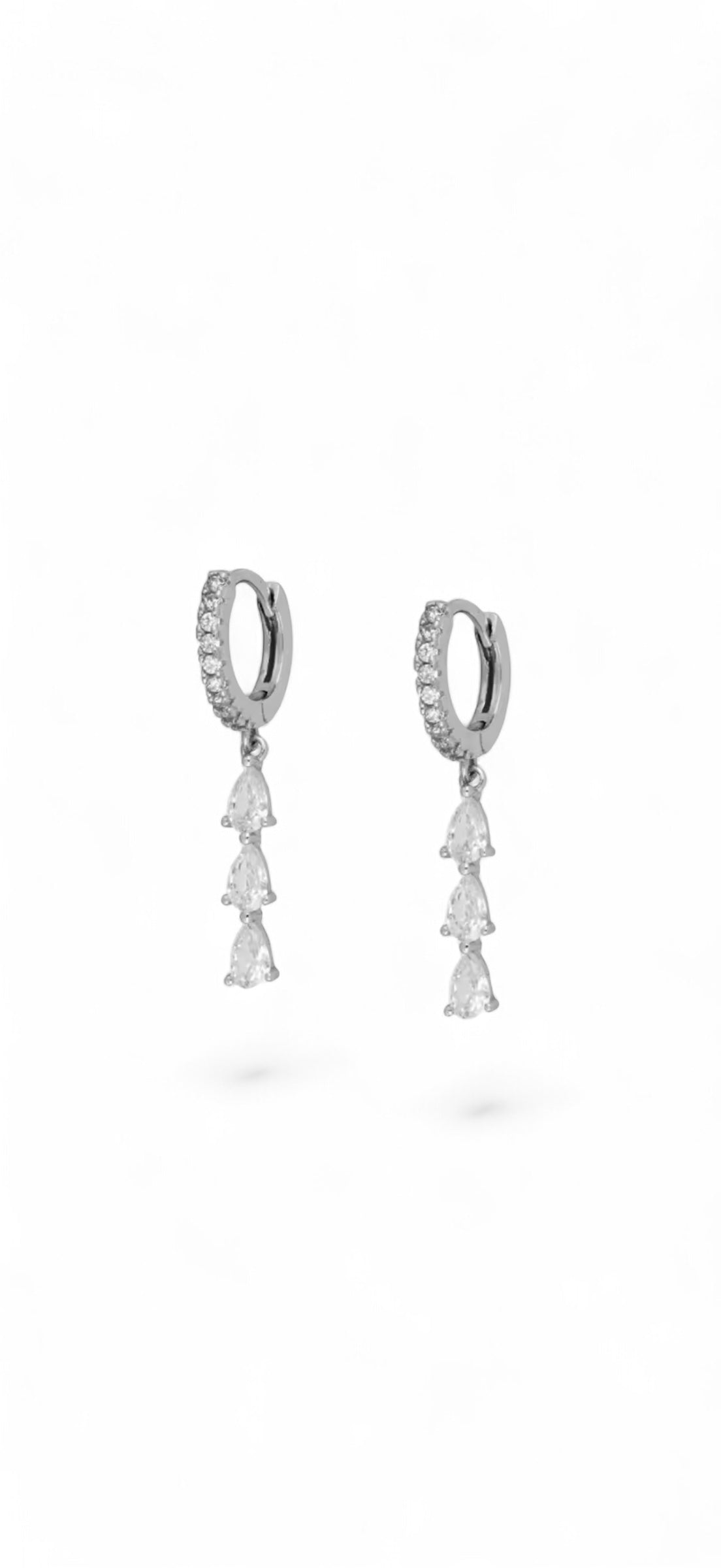 THREE CZ EARRINGS