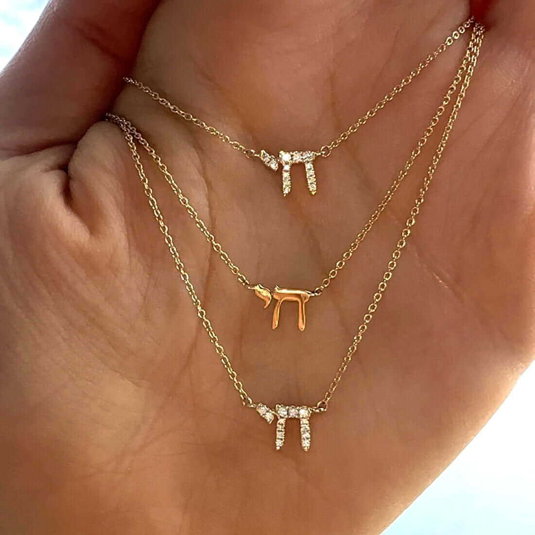 TINY CZ CHAI NECKLACE