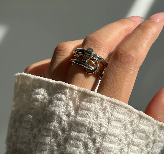 TRIPLE CHUNKY RING
