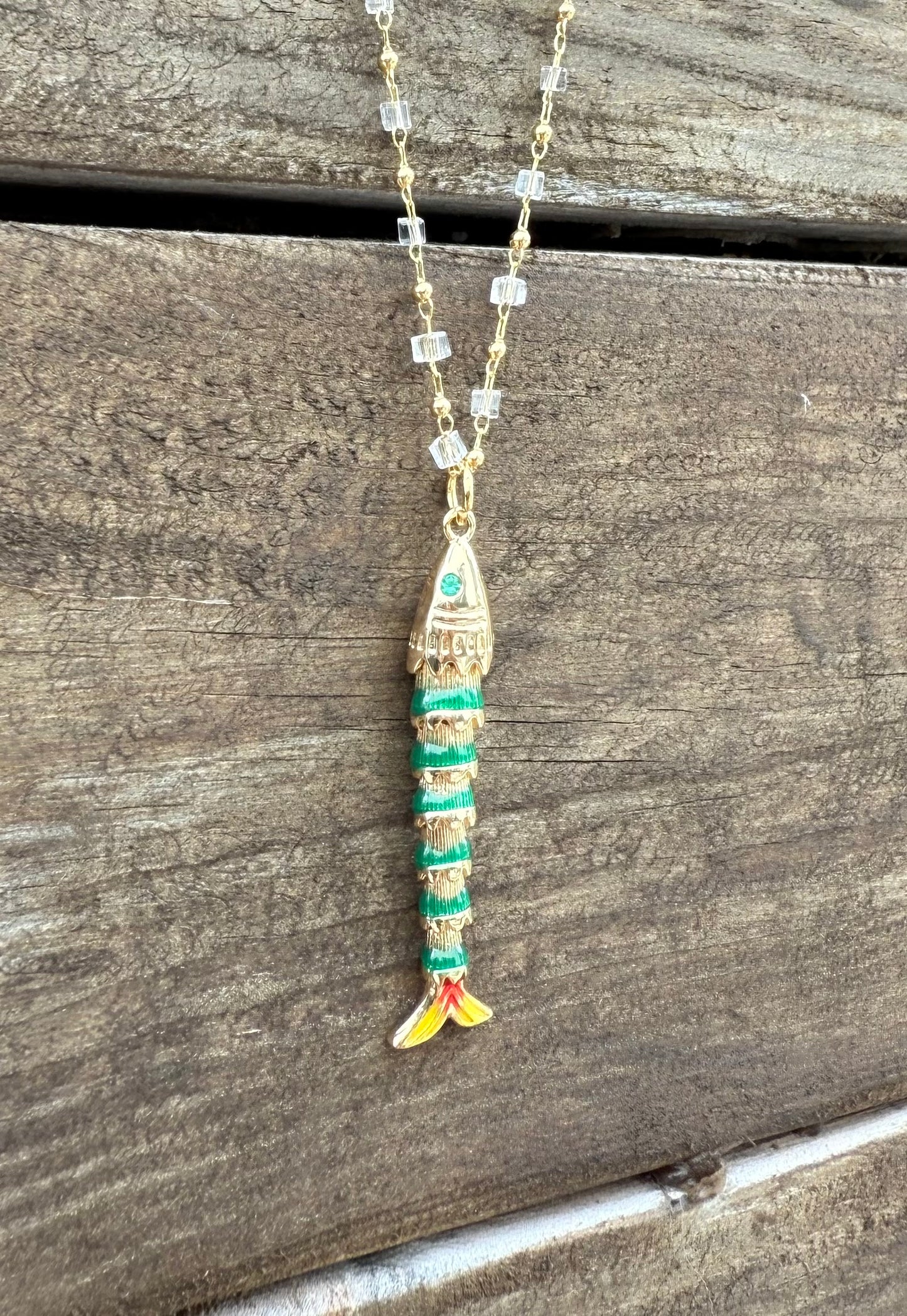 LONG FISH NECKLACE