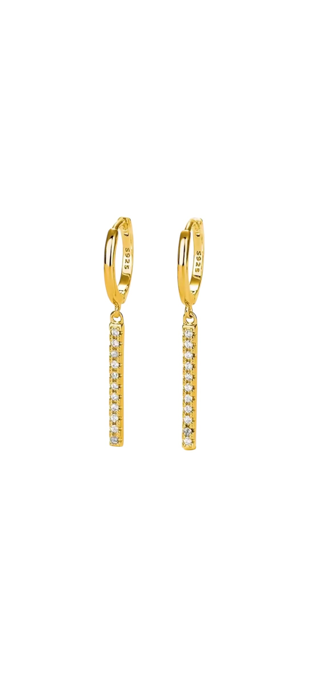 LONG ZIRCONIA EARRINGS