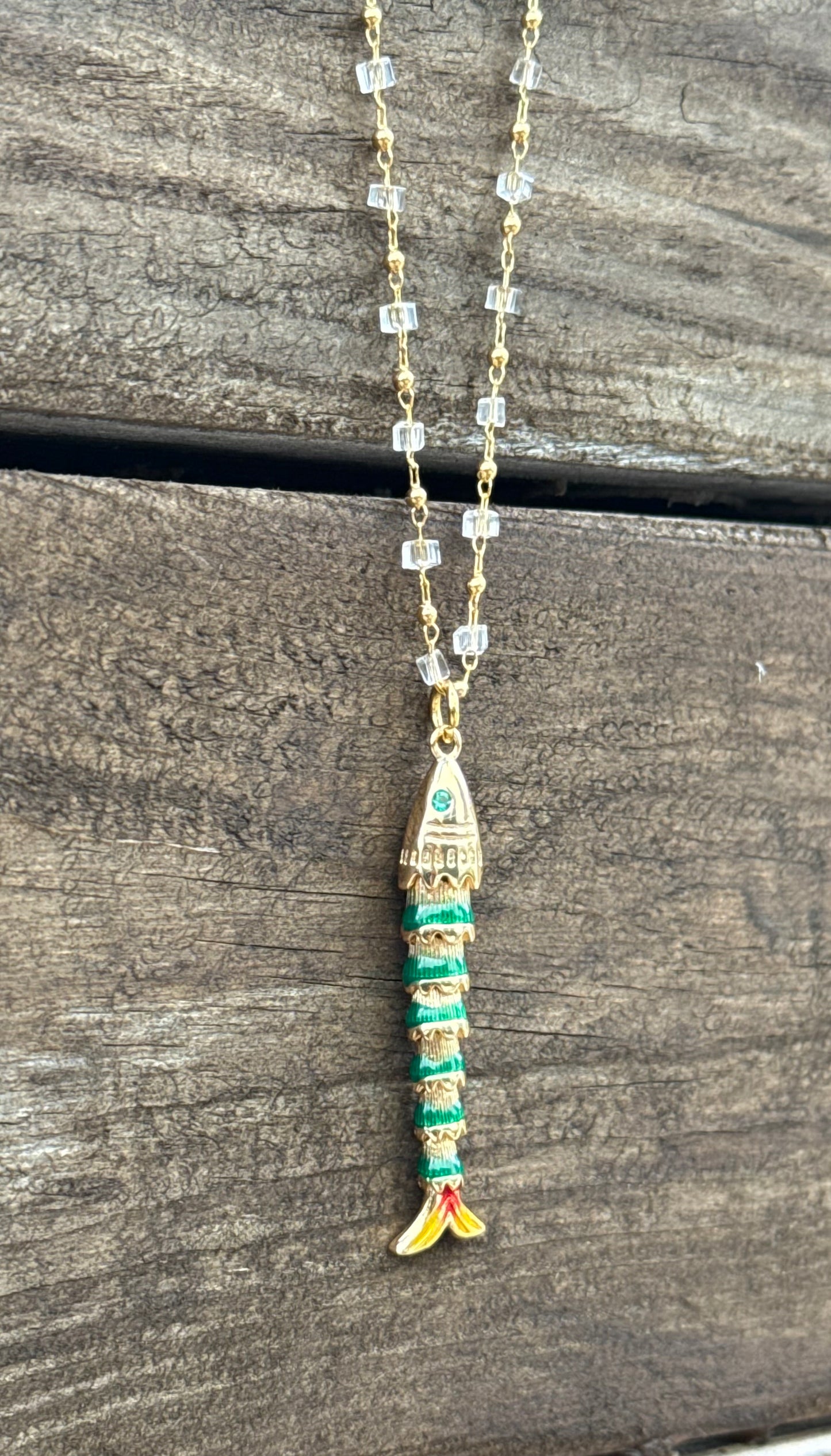 LONG FISH NECKLACE