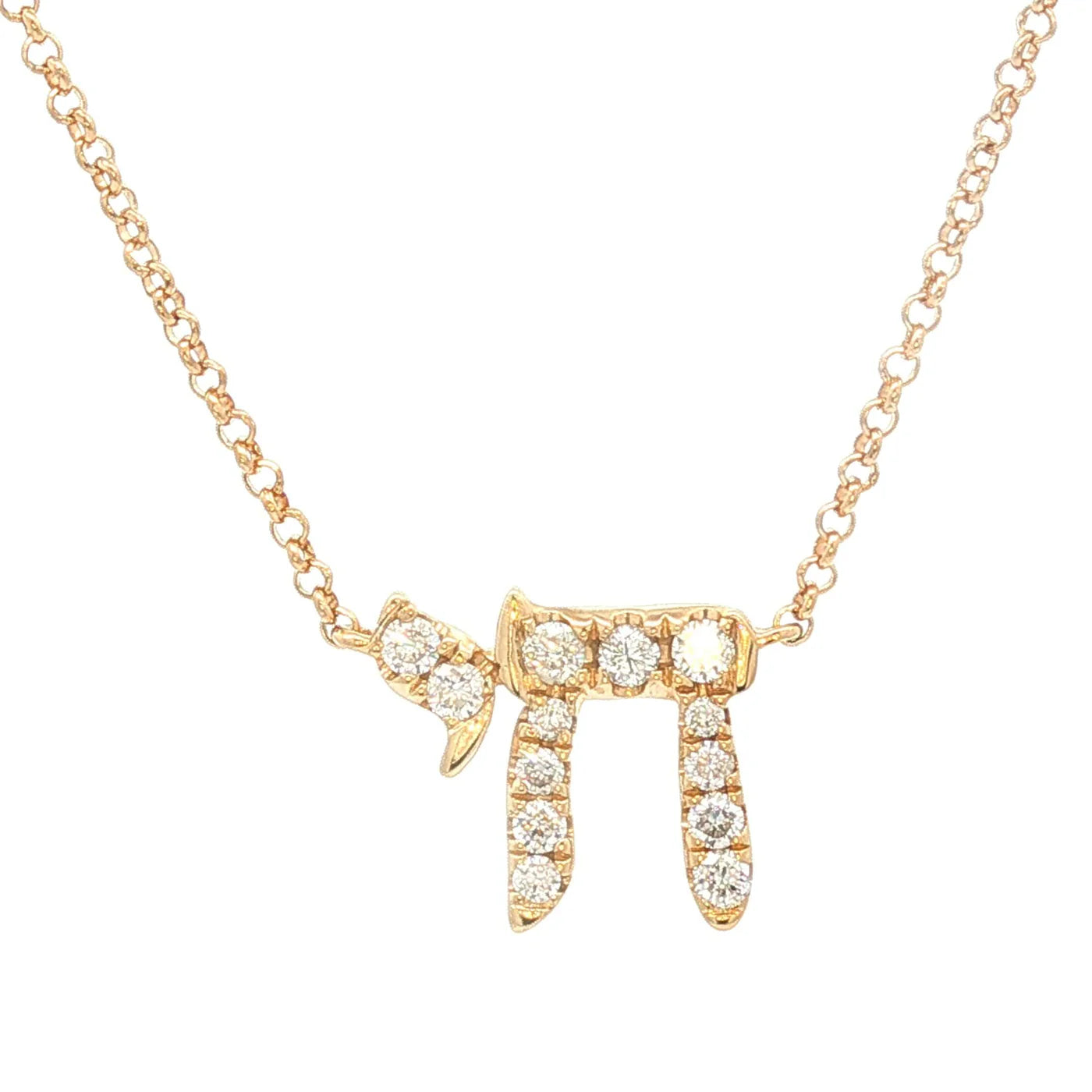 TINY CZ CHAI NECKLACE