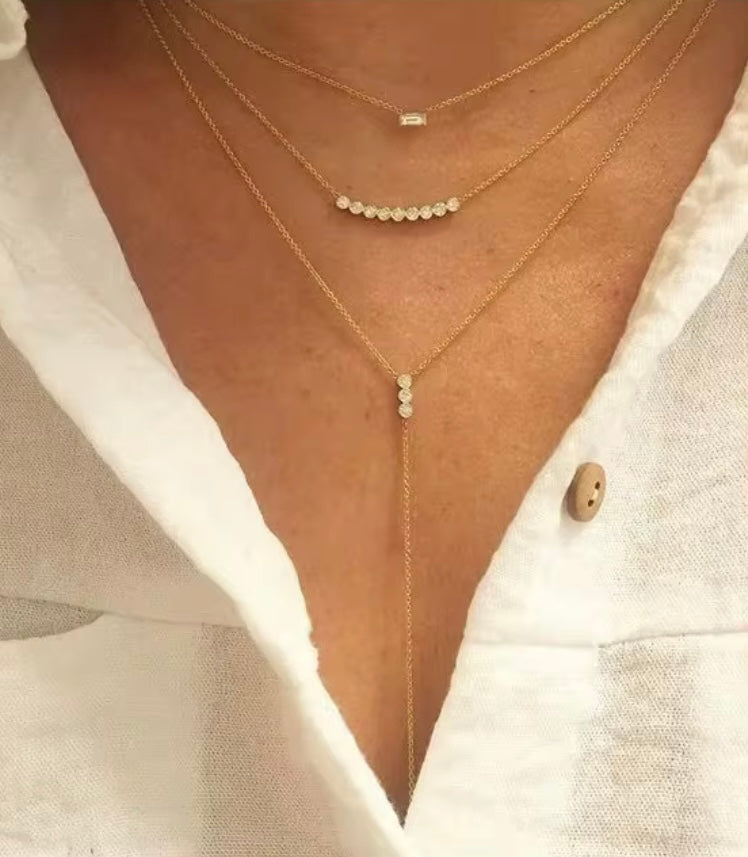 DAINTY CZ Y NECKLACE