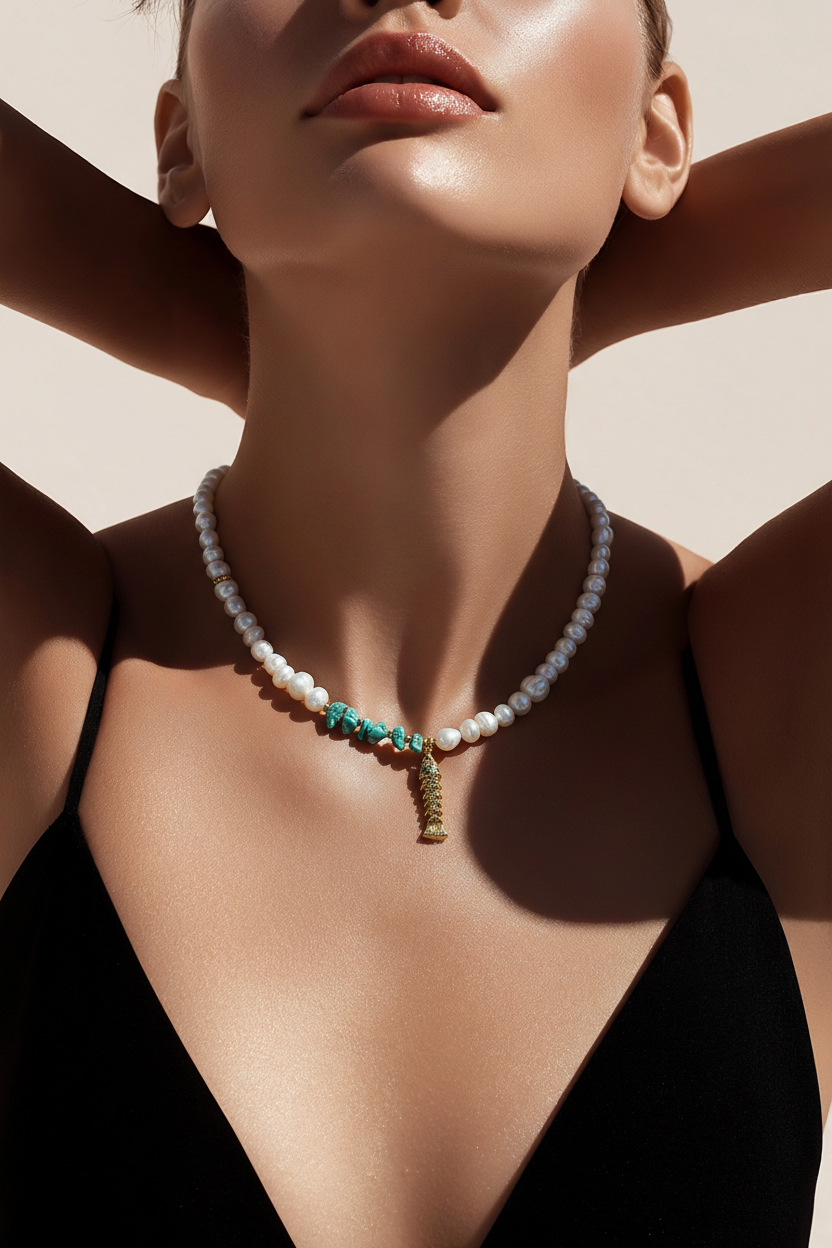 PEARL TURQUOISE NECKLACE