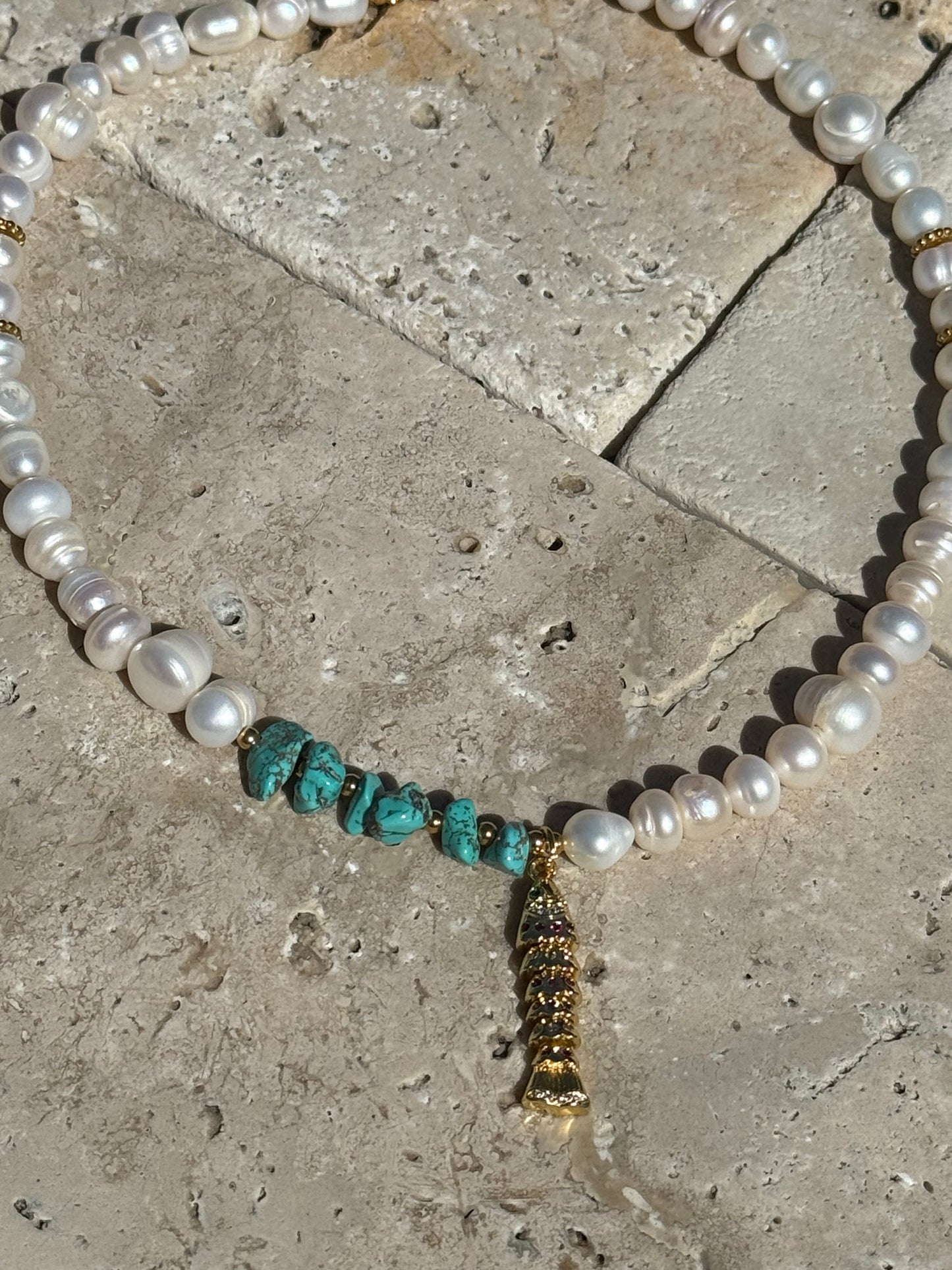 PEARL TURQUOISE NECKLACE