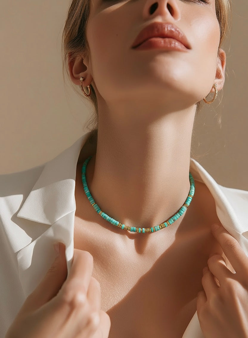 TURQUOISE NATURAL STONE NECKLACE