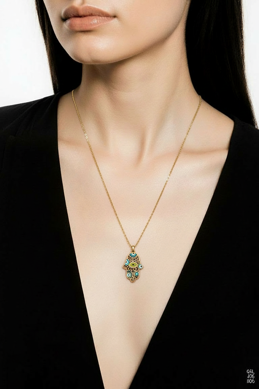 DAINTY LONG HAND NECKLACE