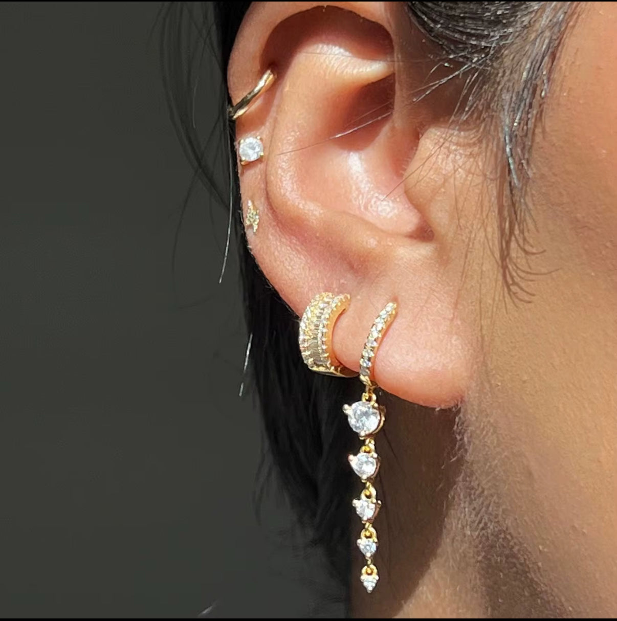 HOOP CZ EARRINGS