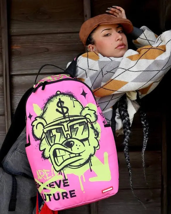 MONEY BEAR GRAFFITI BACKPACK