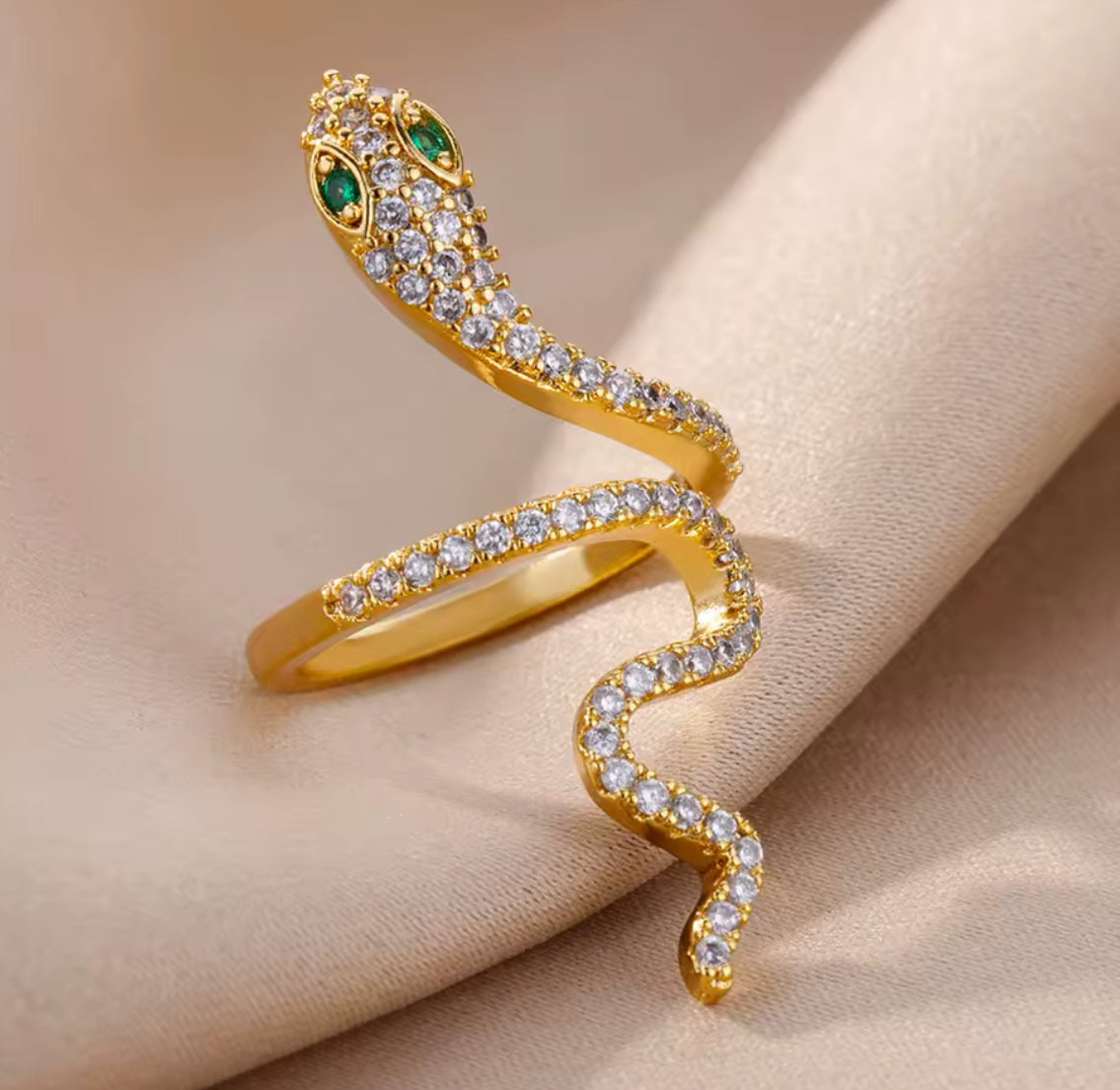 SNAKE CZ RING