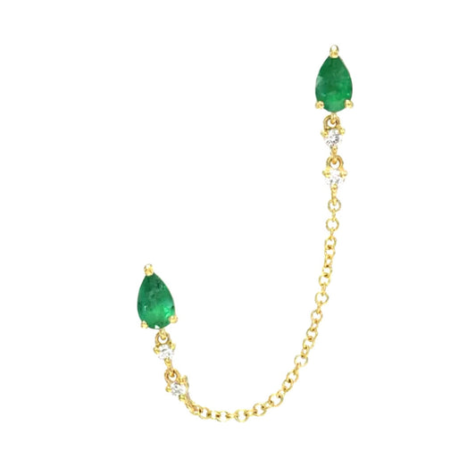 DOUBLE EMERALD CHAIN