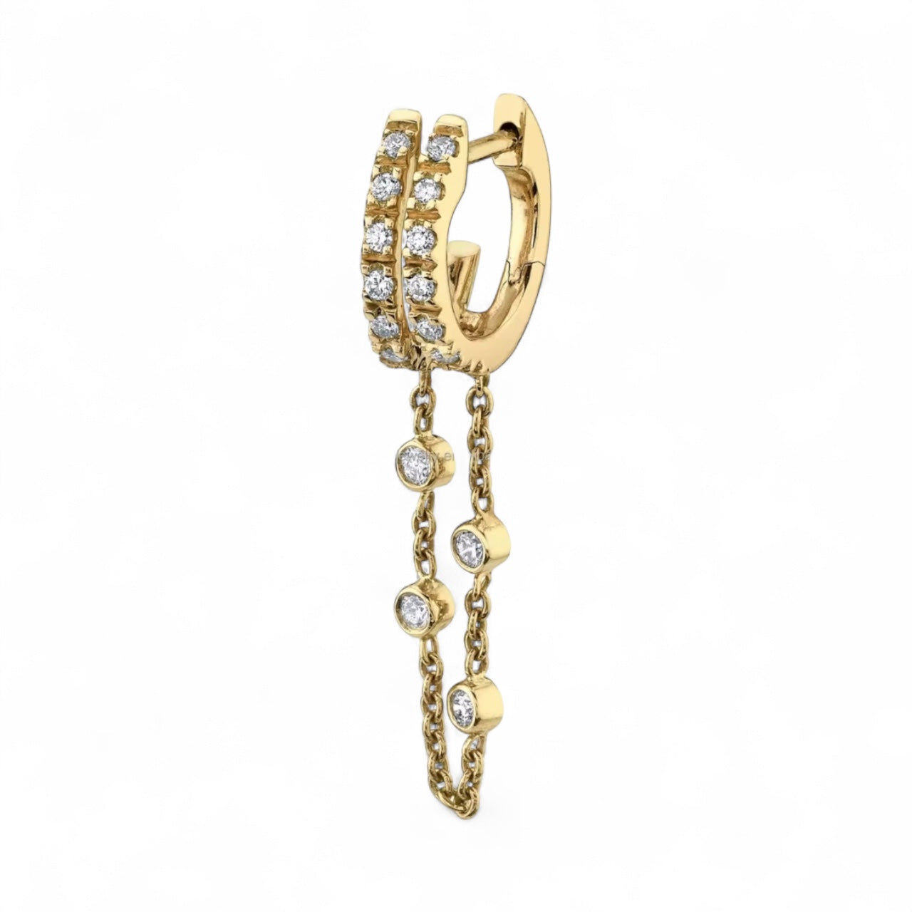 CHAIN HOOP EARRINGS