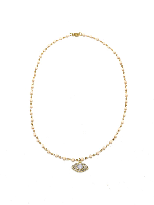 BEADED EYE NECKLACE