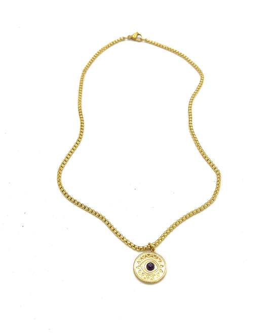 LUCKY EYE COIN NECKLACE