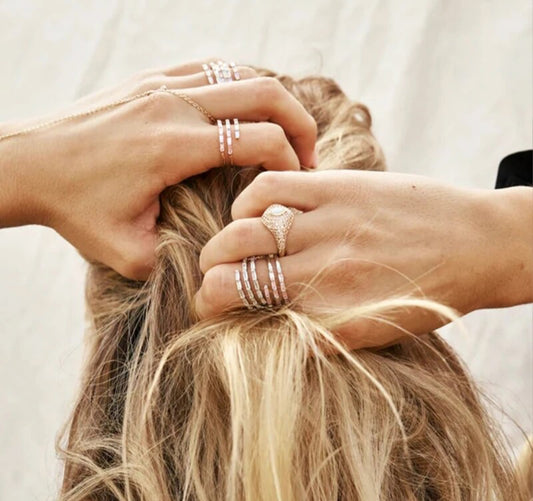 THREE LAYER ZIRCON RING