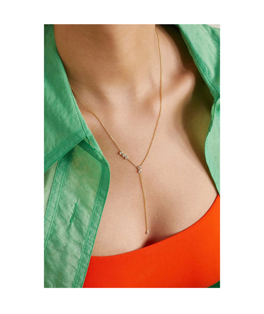 LONG CZ Y NECKLACE
