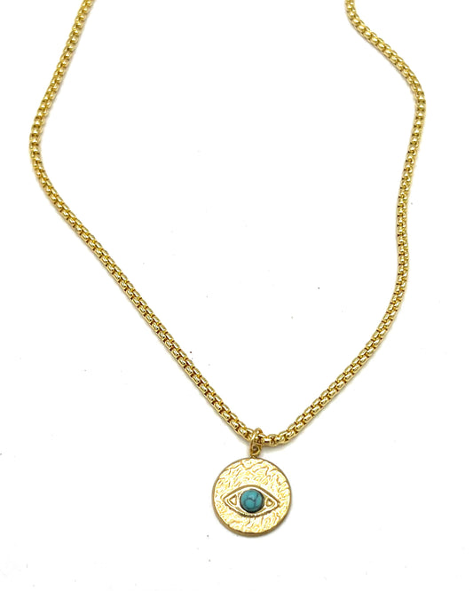 TURQUOISE LUCKY EYE NECKLACE