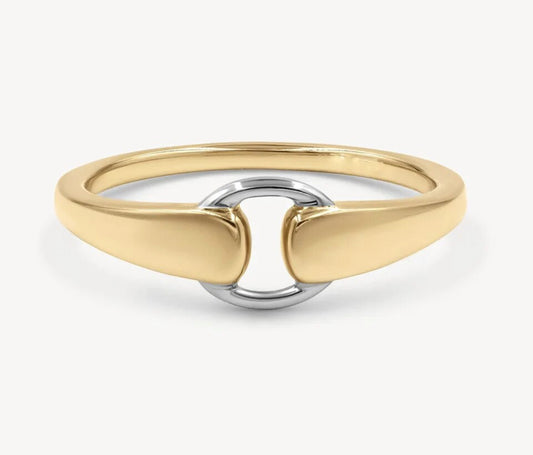TWO TONE DAINTY RING