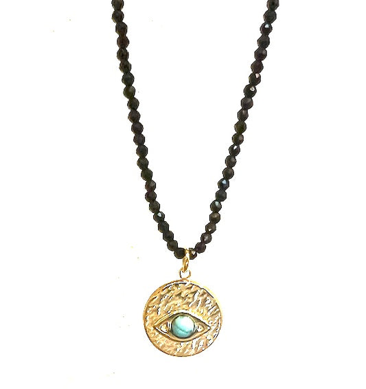 BEADED EYE NECKLACE