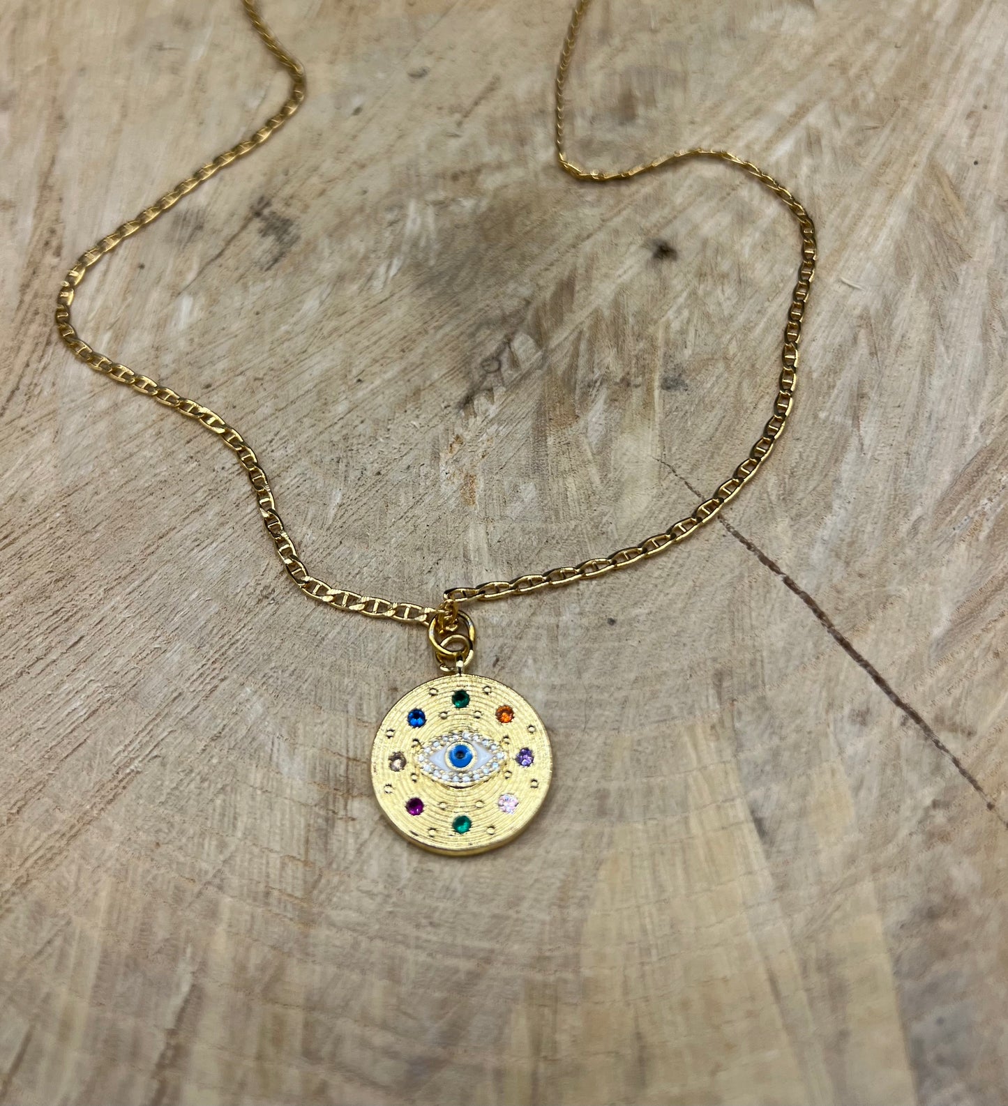 LONG COLOR EYE NECKLACE
