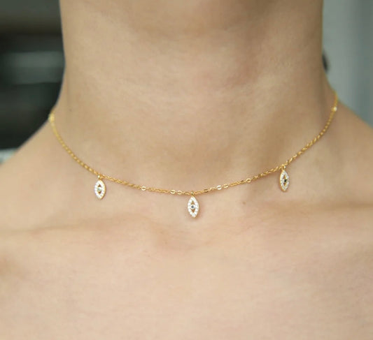 LUCKY EYE HANGING CHOKER