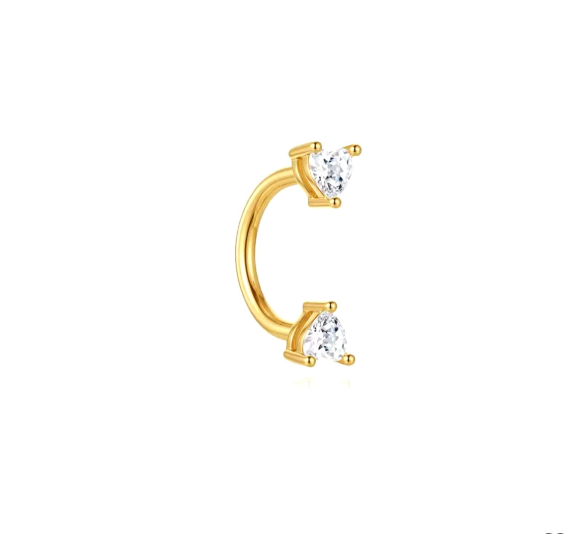 U Shape Earring in 925 Sterling Silver - view 6
