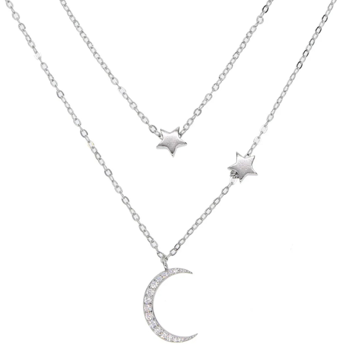 DAINTY MOON STAR NECKLACE