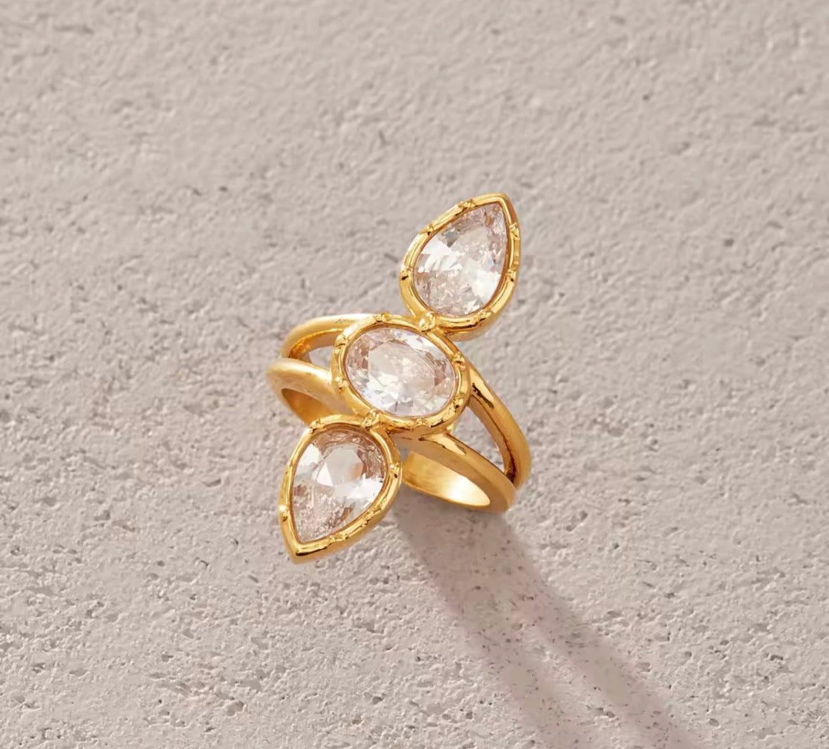 THREE CZ RING