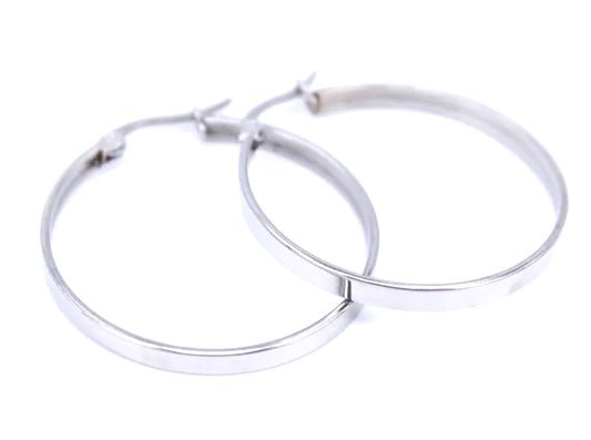 WIDE FLAT HOOPS