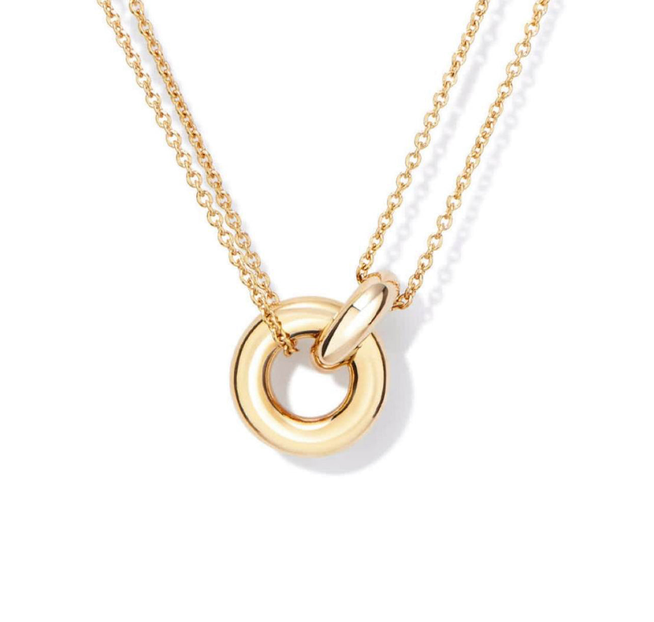 DAINTY DOUBLE CIRCLE NECKLACE
