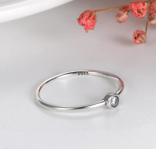 DAINTY CZ MOON RING