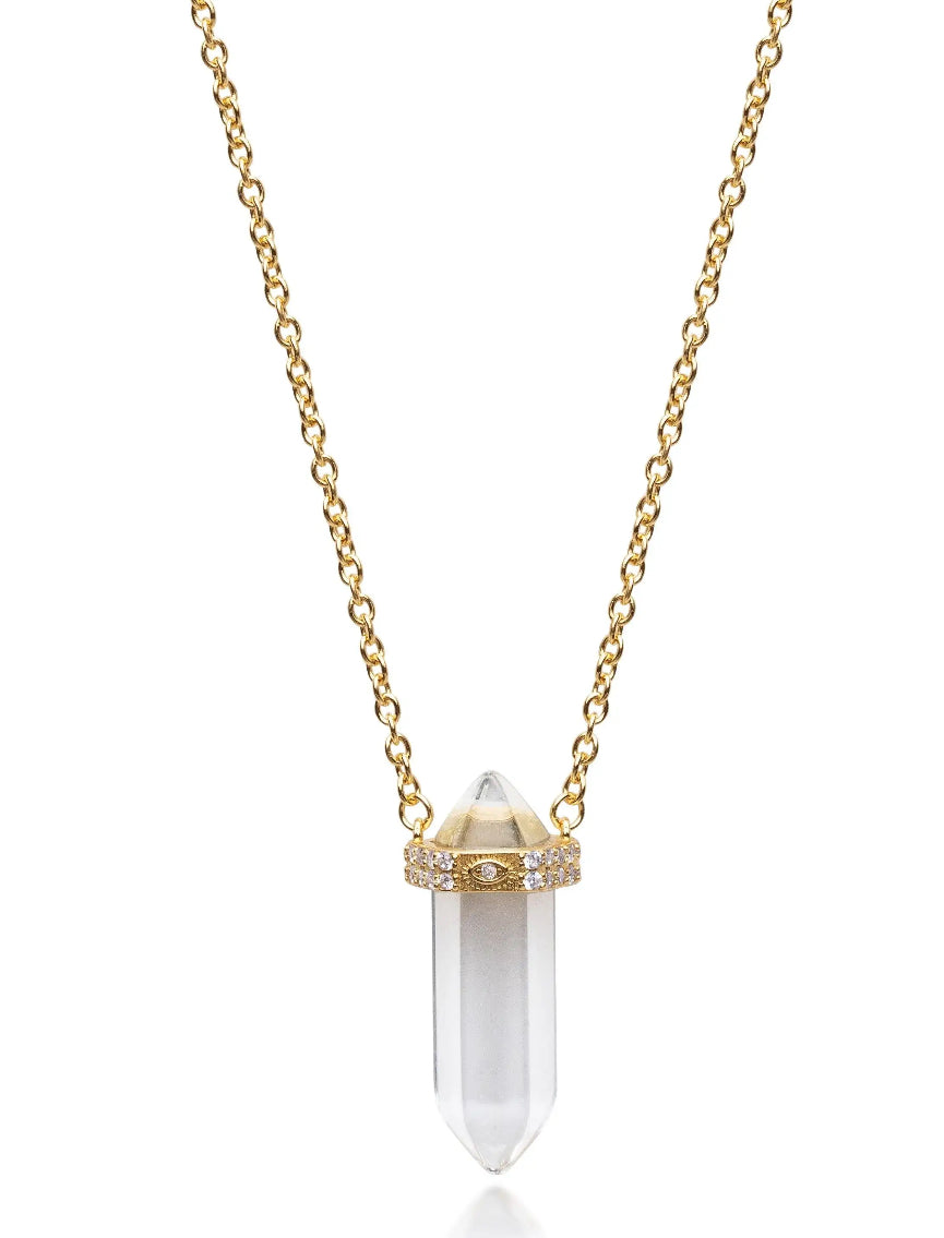 EVIL EYE CRYSTAL NECKLACE