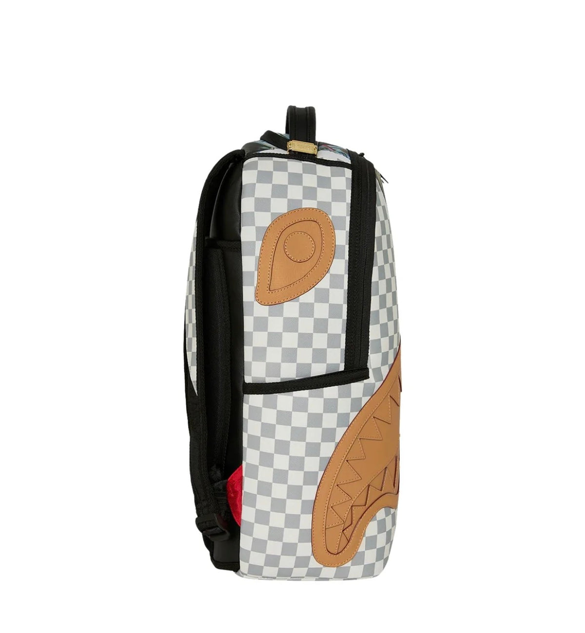 Sprayground Cream Check Full of Cash Backpack in Faux Leather - view 3