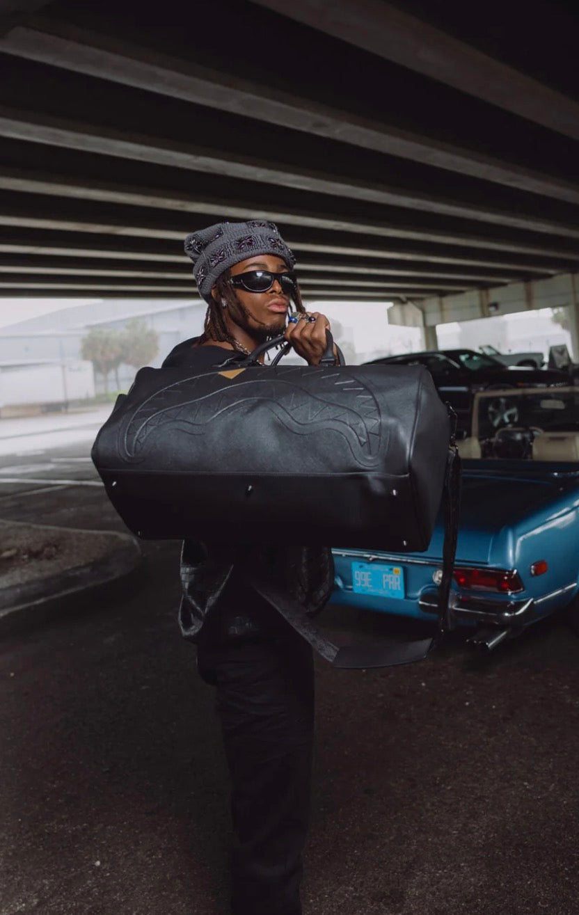 Sprayground Golden Fang Shark Duffle Bag
