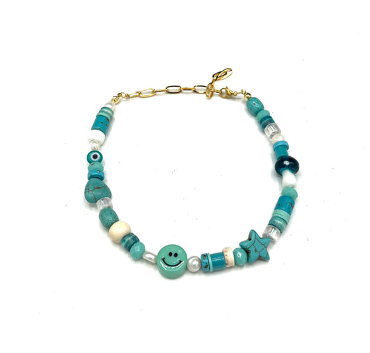 SMILEY BEADED NECKLACE