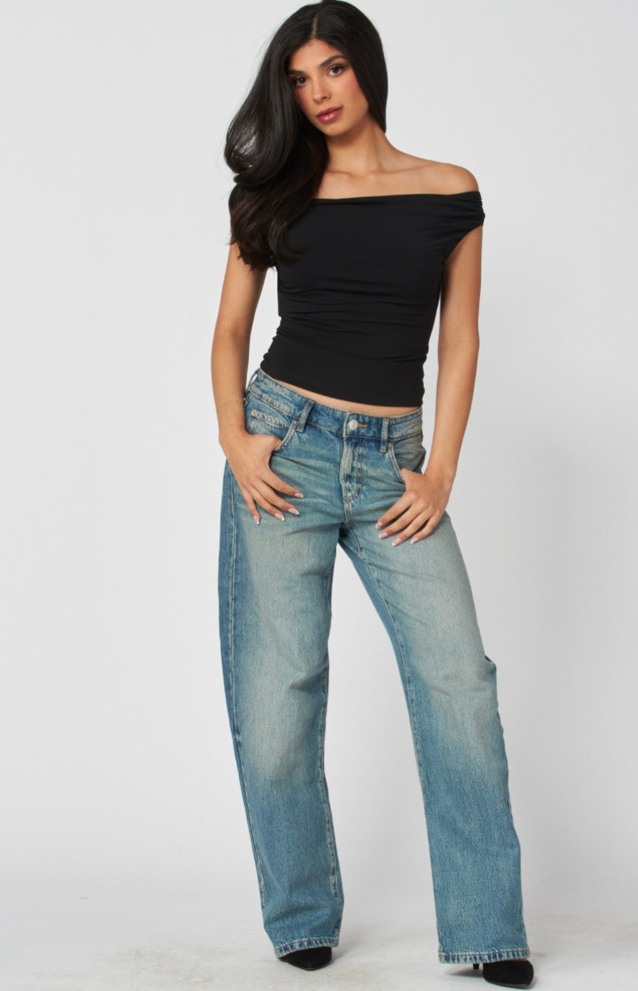 Shoulder Crop Top