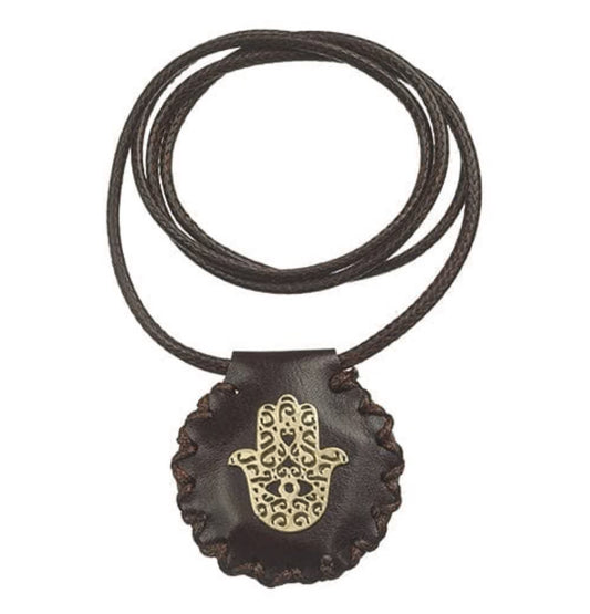 HAND LEATHER NECKLACE