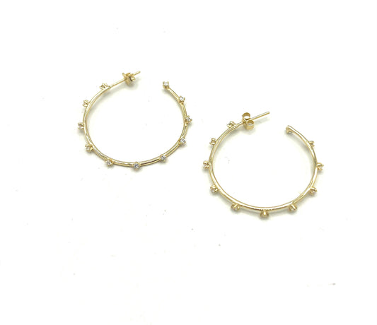 DAINTY CZ HOOPS