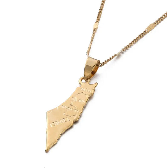 ISRAEL MAP NECKLACE