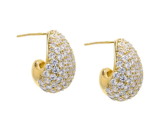 TEAR DROP CZ EARRINGS