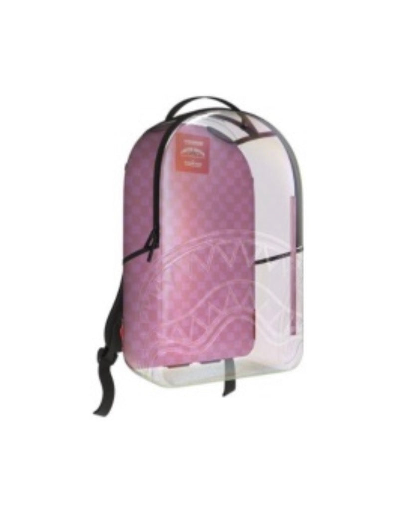 CLEAR DLX BACKPACK - CHECKED OUT (PINK DRIP)