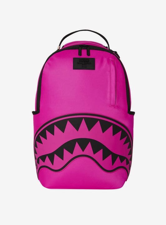 Sprayground Shark Central White Stencil Shark Pink Dlxsv Backpack